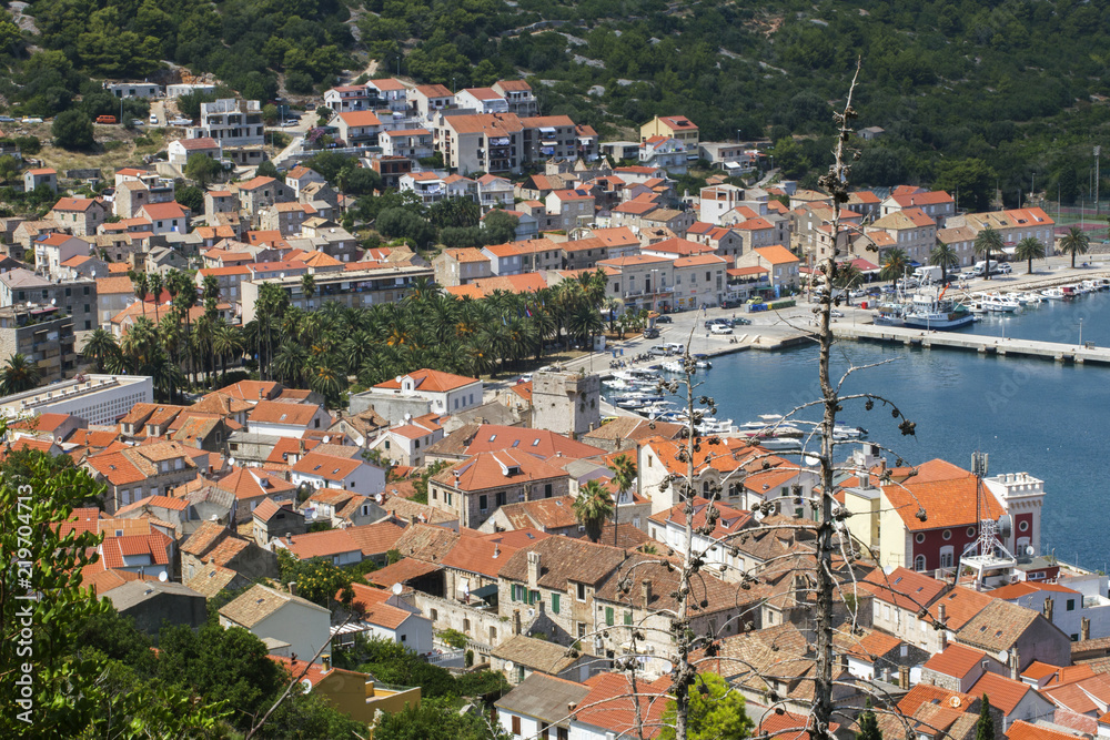 Vis town on Vis island, Croatia