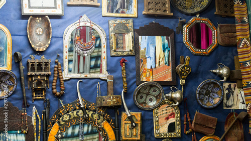 Inside of a berber shop in Marrakech, Morocco