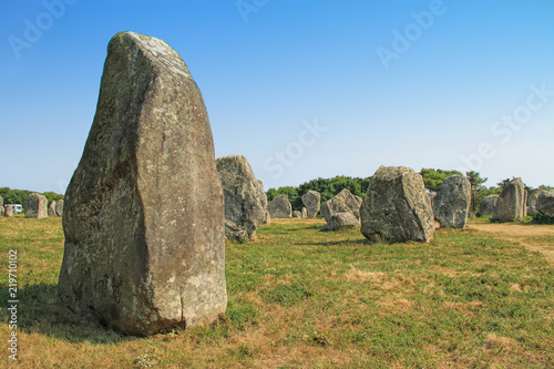Carnac megalithic site in Brittany, France photo