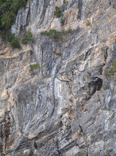 Vertical cliff wall