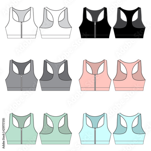 Vector templates for Womens Sports Bras