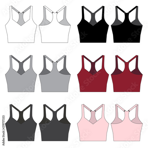 Vector templates for Womens Sports Bras