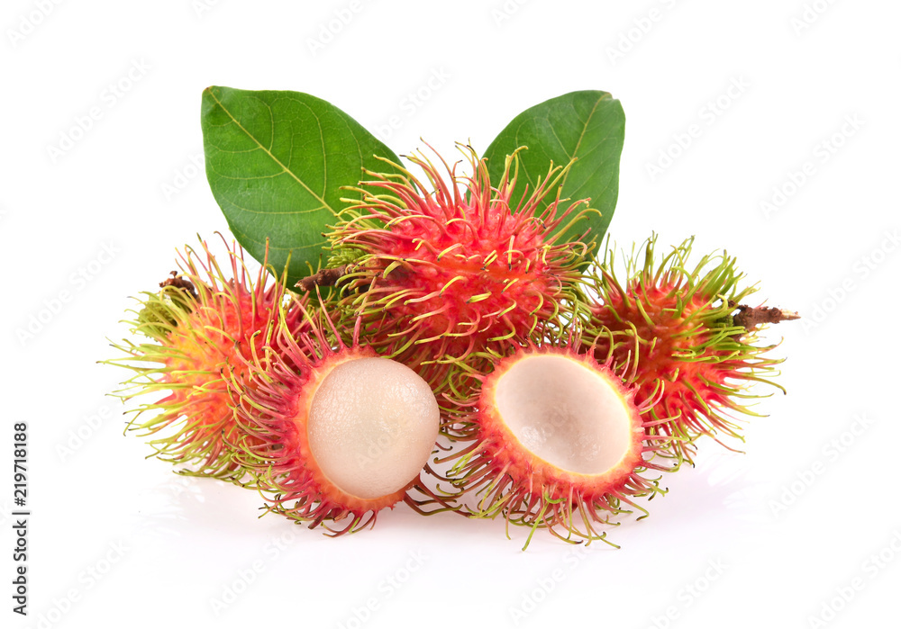 rambutan isolated on white background rambutan isolated on white background