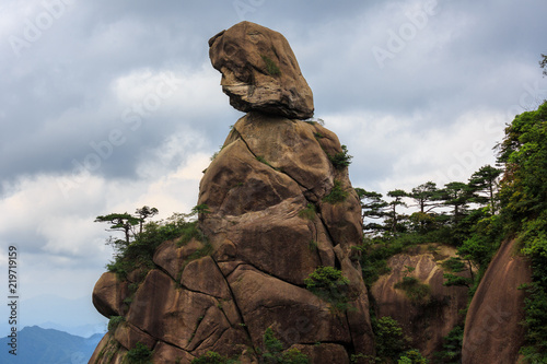 Sanqingshan, Mount Sanqing National Park - Yushan, Jiangxi Province, China. National Geopark and Sacred Taoist Mountain, UNESCO World Heritage. Chinese Oriental Goddess Natural Stone Formation