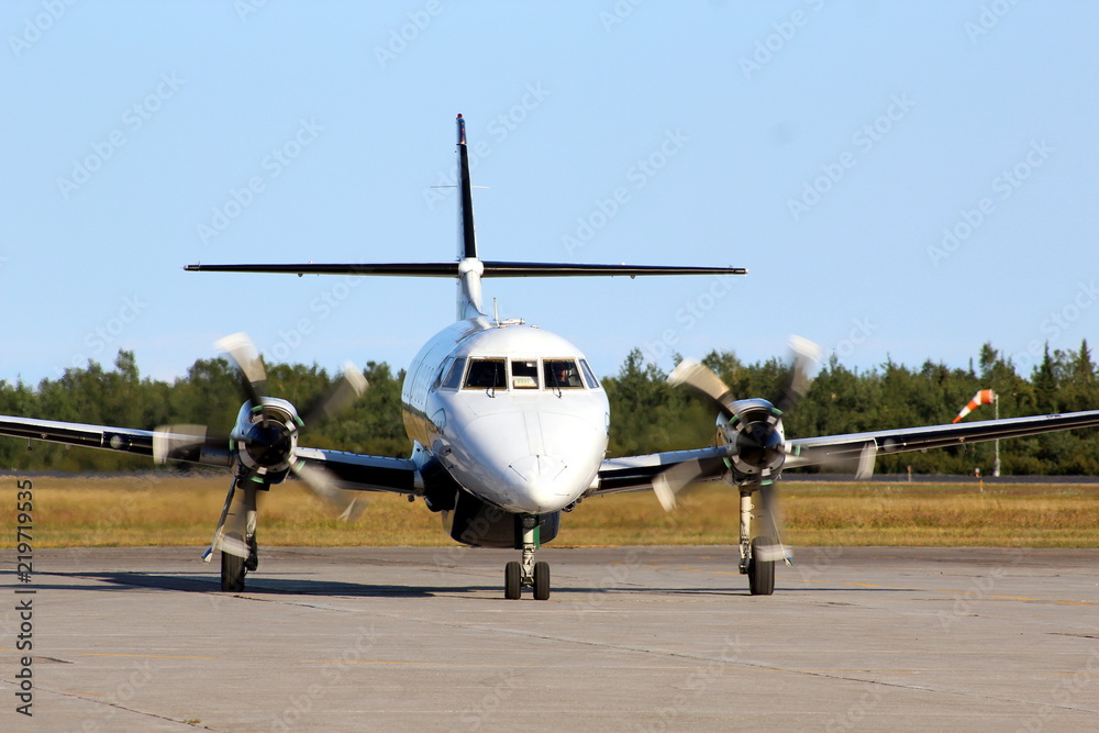 Fototapeta premium Turboprop plane on ground