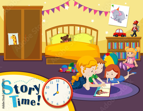 Child story time scene