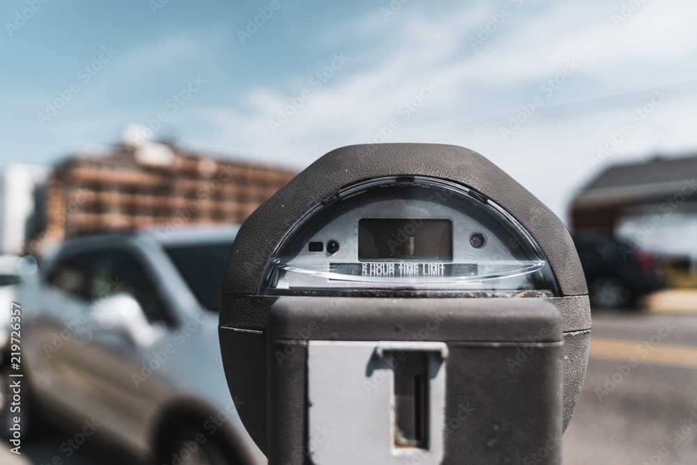 Expired Parking Meter Close Up at Wildwood New Jersey Beach Town Expired Parking Meter Close Up at Wildwood New Jersey Beach Town