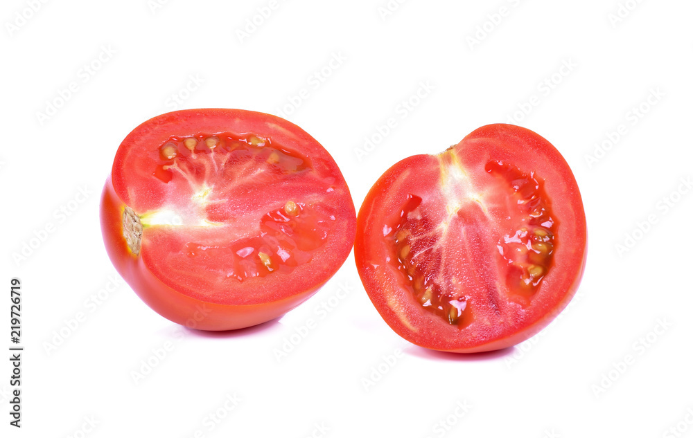 Tomato slice isolated on white background Tomato slice isolated on white background