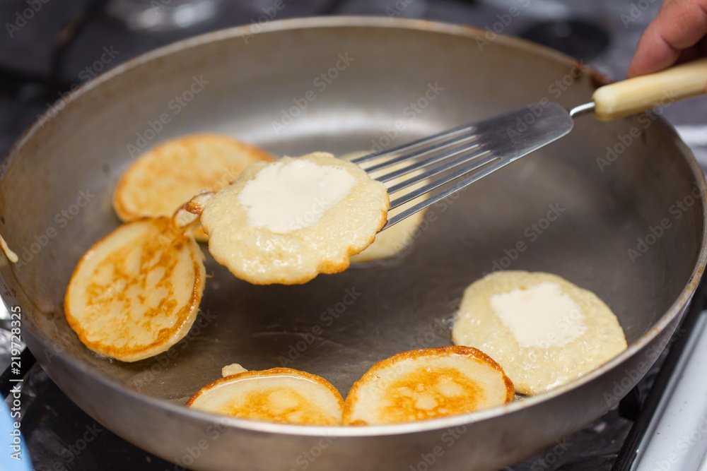 making pancakes for breakfast making pancakes for breakfast