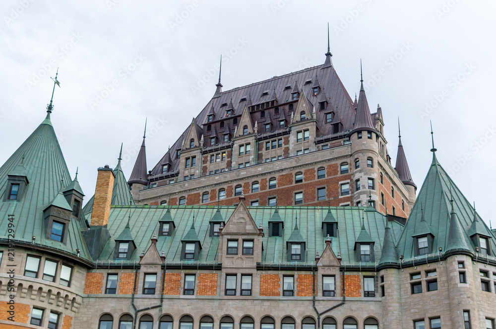 Frontenac castle  in Quebec city, Canada