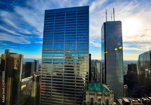 Canvas Print Toronto skyline in financial district