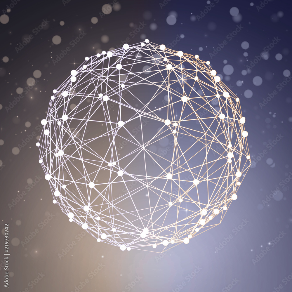 Abstract circle connection line background