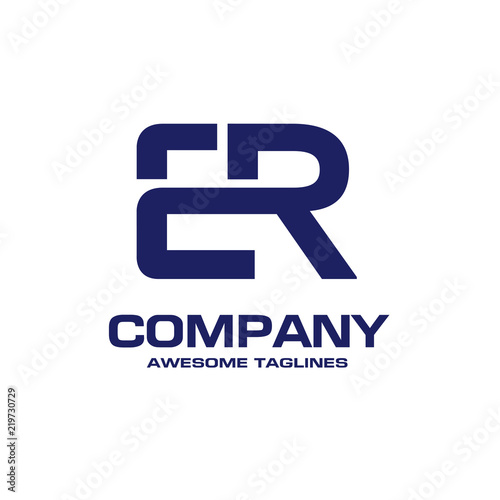 Obraz na plátně creative initial letter er logo vector concept element