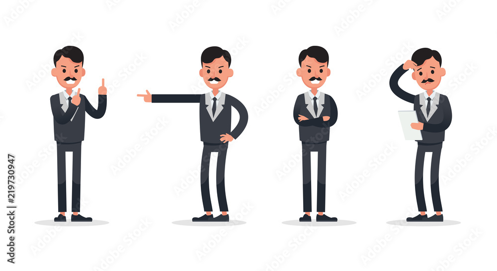 Businessman doing different gestures. Character vector design. no28 Businessman doing different gestures. Character vector design. no28