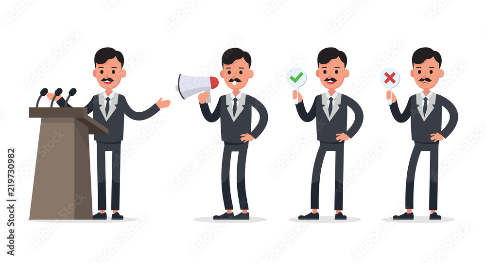 Businessman doing different gestures. Character vector design. no30 Businessman doing different gestures. Character vector design. no30