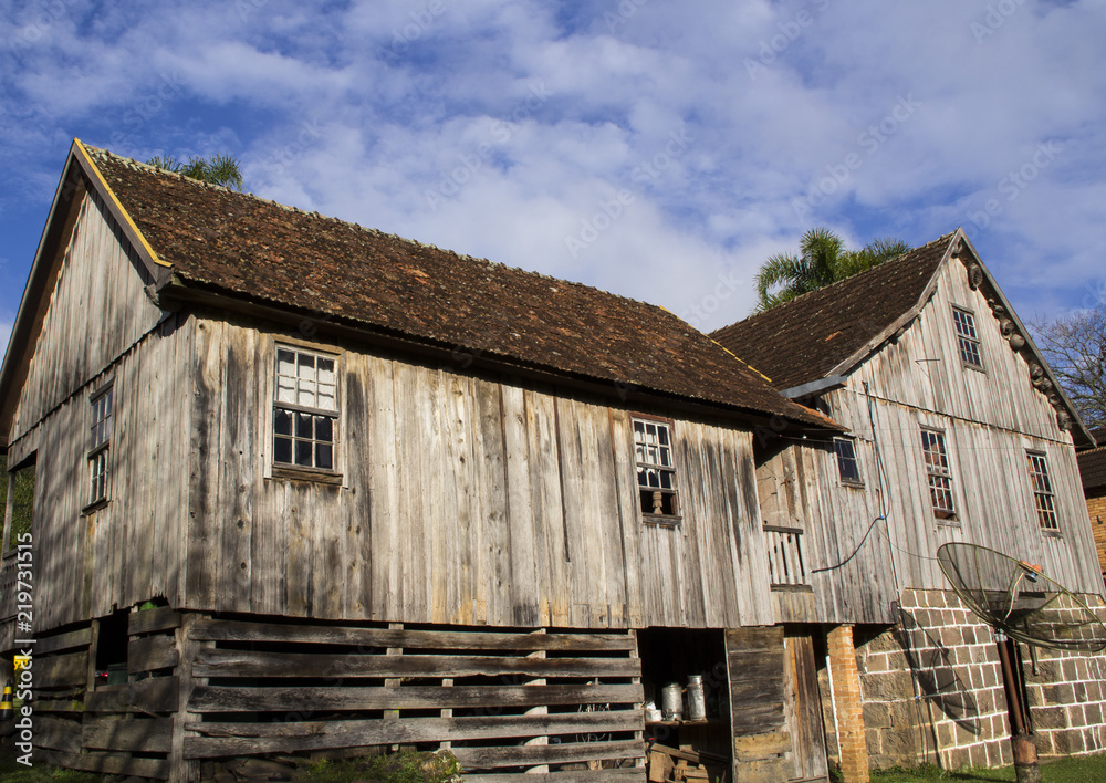 Rural wooden house. Very simple wooden house, Brazil, South America. Rural wooden house. Very simple wooden house, Brazil, South America.