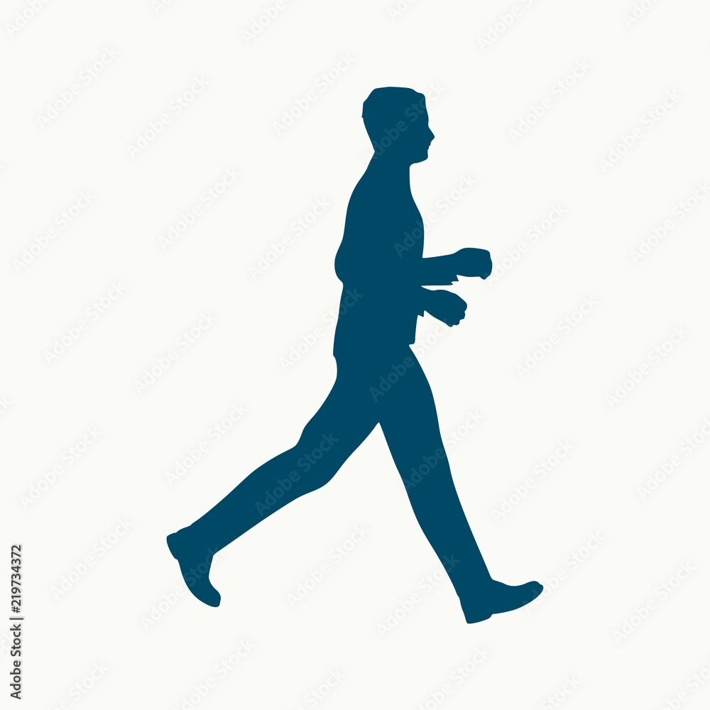 Businessman running forward. Abstract illustration. Modern lifestyle metaphor Businessman running forward. Abstract illustration. Modern lifestyle metaphor