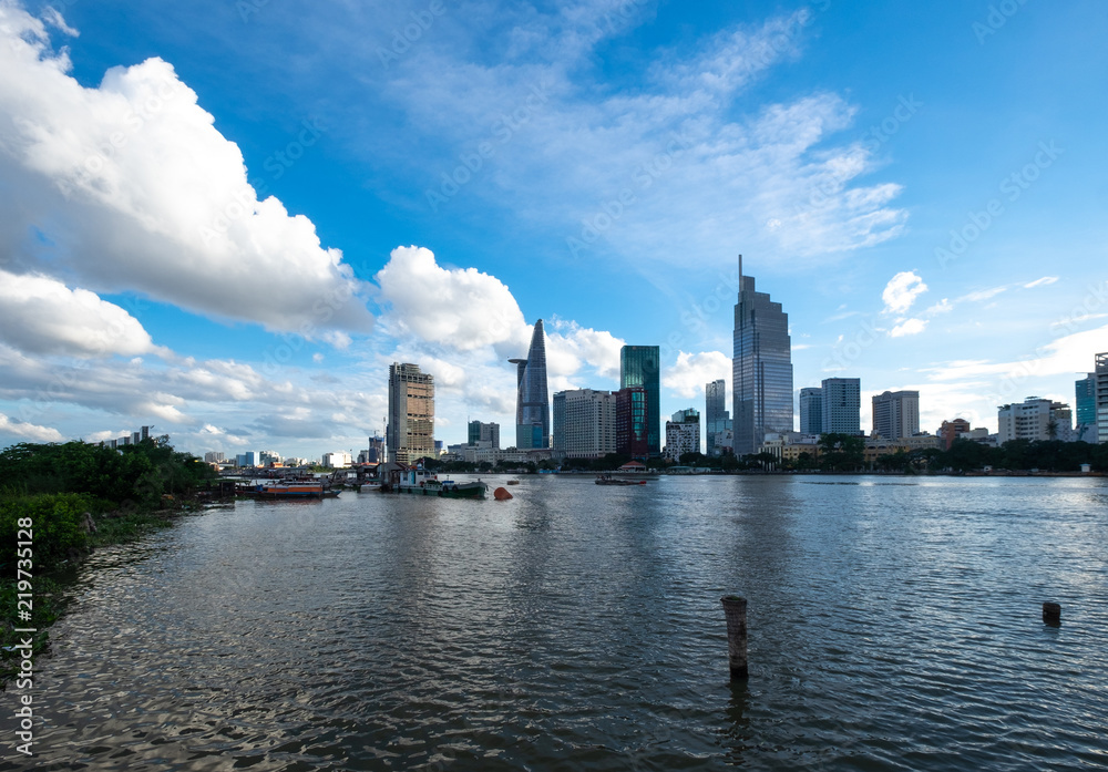 Beautiful landscape sunset of Ho Chi Minh city or Sai Gon, Vietnam. Royalty high-quality free stock image of Ho Chi Minh City with skyscraper buildings. Ho Chi Minh city is the biggest city in Vietnam Beautiful landscape sunset of Ho Chi Minh city or Sai Gon, Vietnam. Royalty high-quality free stock image of Ho Chi Minh City with skyscraper buildings. Ho Chi Minh city is the biggest city in Vietnam
