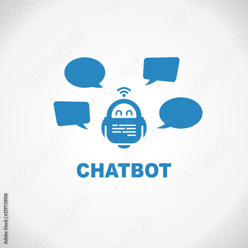 Chatbot Robo Advisor Conversation with Speech Bubbles