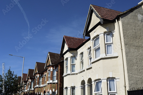 Georgian style terraced houses in London, England.