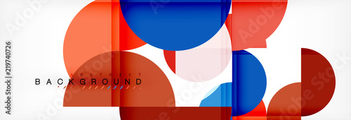 Circle abstract background, geometric illustration