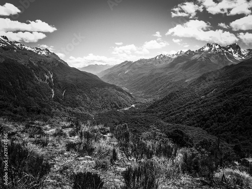 Hollyford river valley from Key Summit
