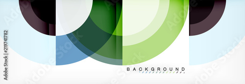 Vector circular geometric abstract background
