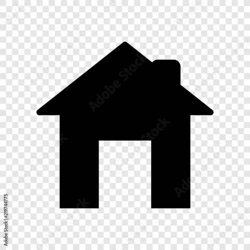 Black House icon on transparent background