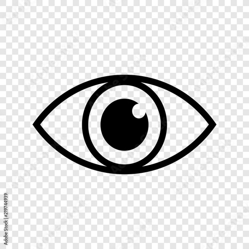 Eye icon on transparent background