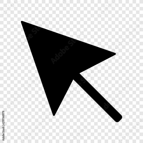 Cursor icon on transparent background