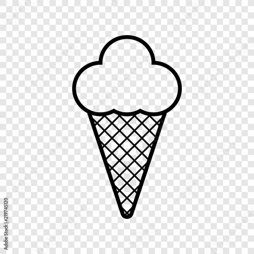 Ice cream icon on transparent background