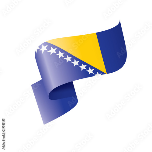 Wallpaper Mural Bosnia and Herzegovina flag, vector illustration on a white background Torontodigital.ca