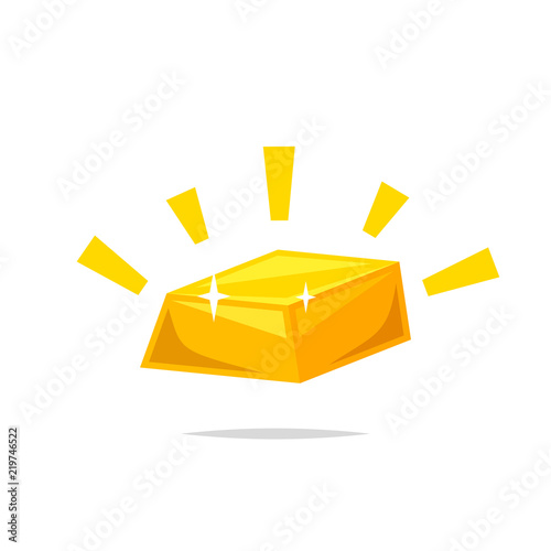 Gold bar vector isolated