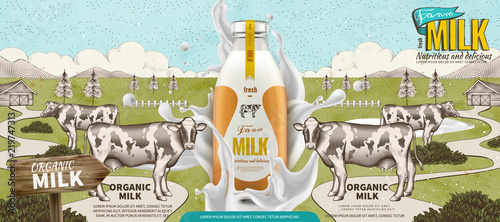 Farm fresh milk ads