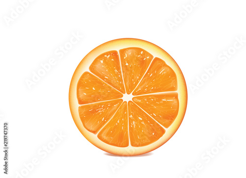 orange on white background