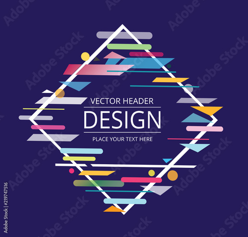 Color vector template design banner