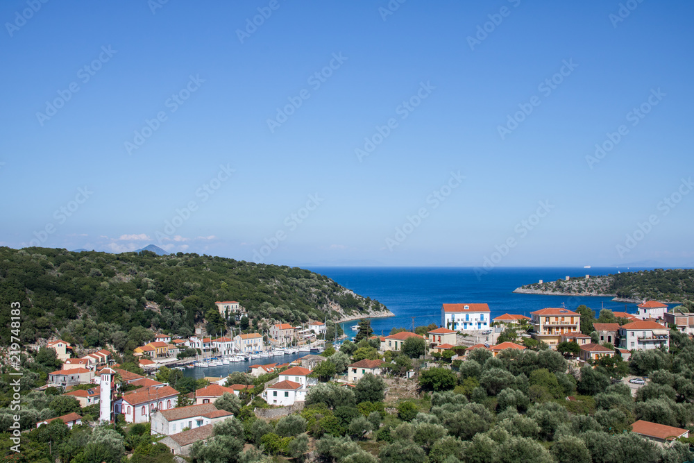 City and port of Kioni, island Ithaca, Greece City and port of Kioni, island Ithaca, Greece