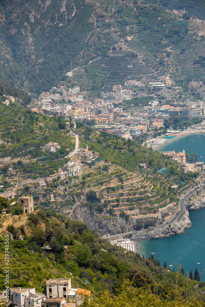 View over Gulf of Salerno from Ravello, Campania, Italy