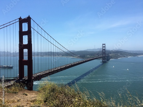 Golden Gate Bridge, San Francisco. View from Kirby Cove