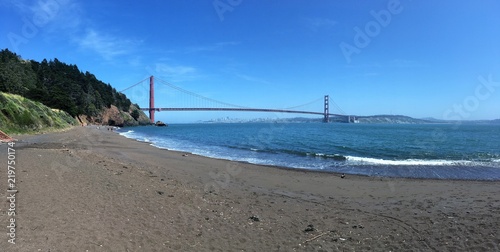 Golden Gate Bridge  San Francisco. View from Kirby Cove