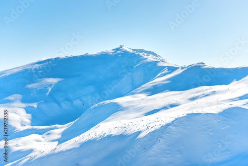 Range of mountains peaks in snow. Winter landscape © Pavlo Vakhrushev