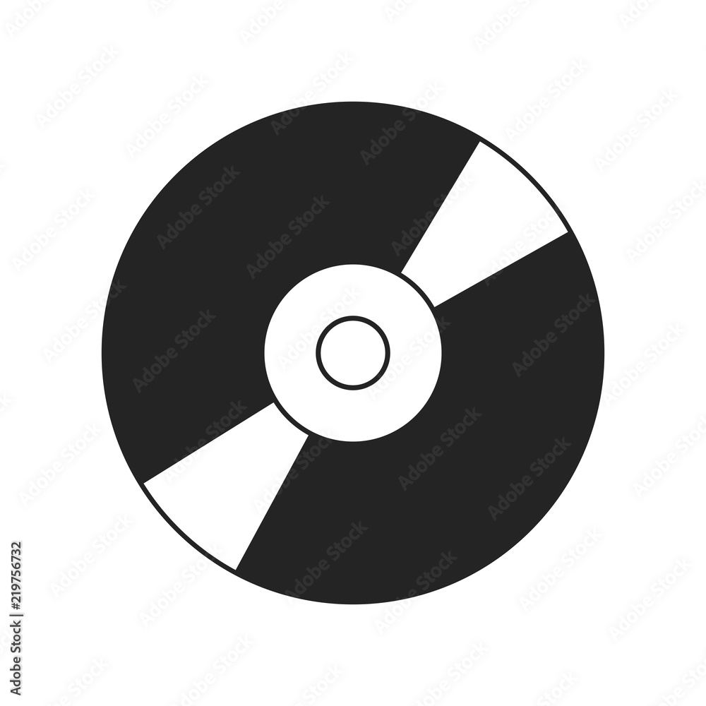 CD or DVD icon isolated on white backgound. Compact Disc digital optical disc data storage. Vector illustration CD or DVD icon isolated on white backgound. Compact Disc digital optical disc data storage. Vector illustration