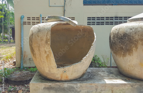 Broken water tank