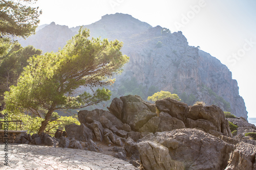 Landscape view of the way to the Port Sa Calobra on Mallorca, Spain photo