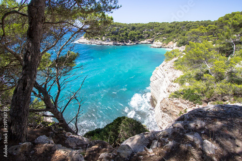 Panorama view of Cala Mitjana, Menorca, Spain © robertdering