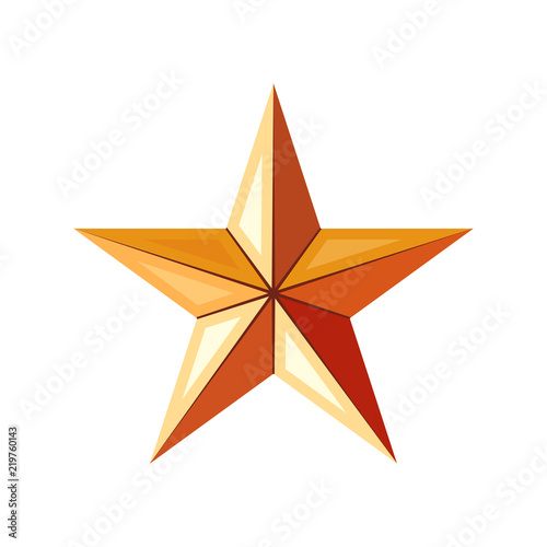 Bronze star icon. Game achievements and awards. 3d style vector. Rank illustration.