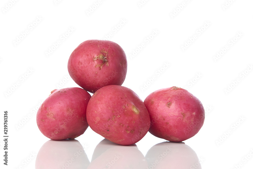 Close-Up Of Radish White Background Close-Up Of Radish White Background