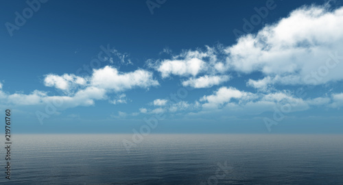 Beautiful sea and clouds sky © Sergey Tokarev