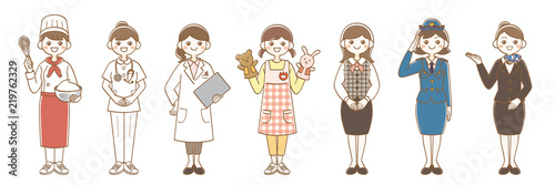 女性の職業　セット