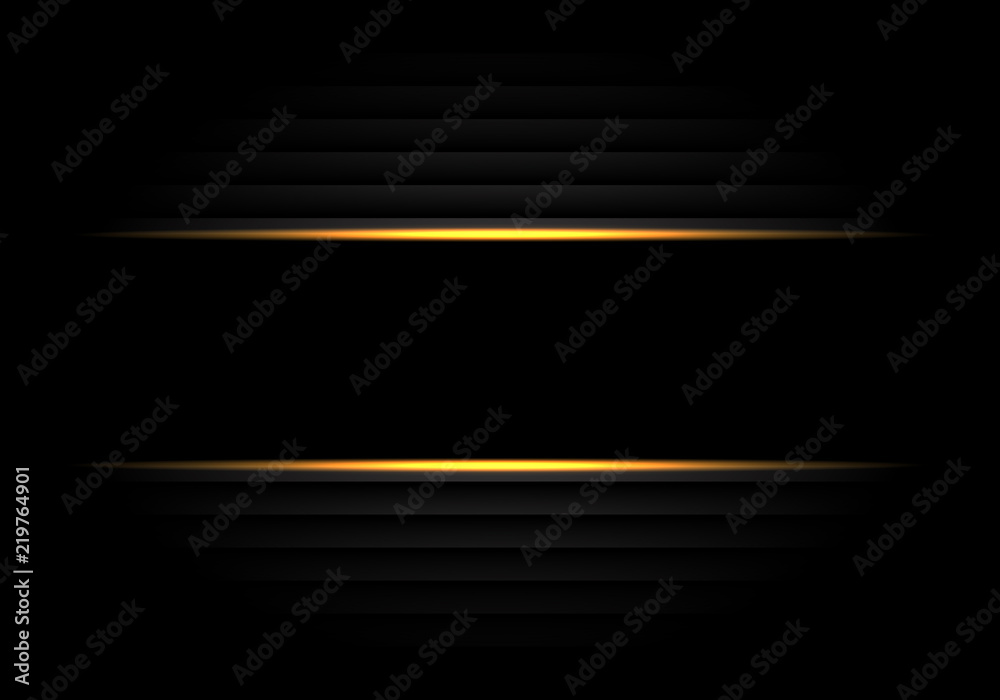 Abstract black banner yellow light design modern luxury futuristic background vector illustration. Abstract black banner yellow light design modern luxury futuristic background vector illustration.